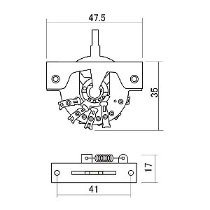 Chave Seletora 5 Posições Para Instrumentos Hosco DM-50S