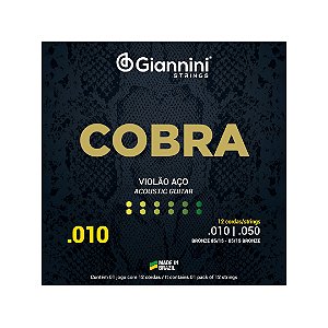 Encordoamento Giannini P/violão Bronze 85/15 Media 12 Cordas Geef12m