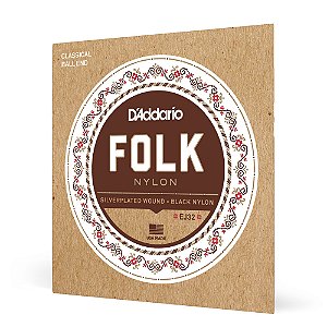 Encordoamento Para Violão Bolinha D Addario Folk Nylon EJ32