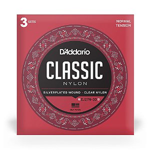 Encordoamento Violão Nylon (3 Jogos) D Addario EJ27N-3D