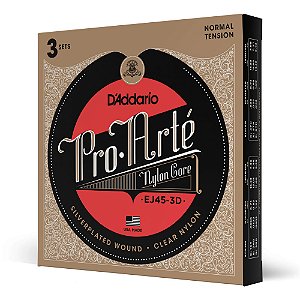 Encordoamento Violão Nylon (3 Jogos) D Addario EJ45-3D