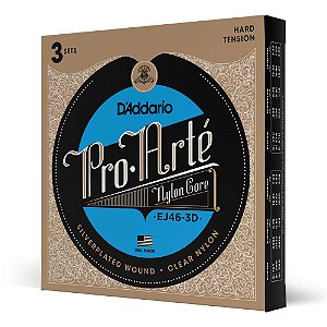 Encordoamento Violão Nylon (3 Jogos) D Addario EJ46-3D