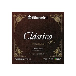 Encordoamento Violão Nylon Médio Giannini Clássico GENWPM