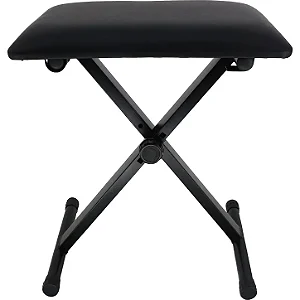 Banqueta Hayonik Banco Dobrável Ajustável para Piano e Teclado Preta BT500