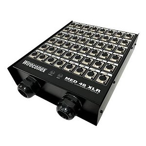 Painel 48 Furos Xlr Com Conectores 2 Saídas Wireconex
