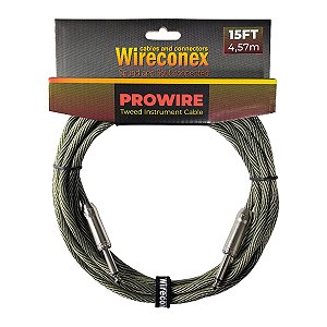 Cabo P10 Prowire Em L Tweed Prata/verde 3,05m Wireconex