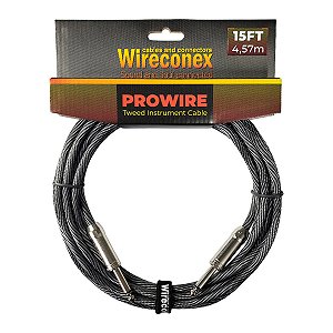 Cabo P10 Prowire Em L Tweed Preto/prata 3,05m Wireconex