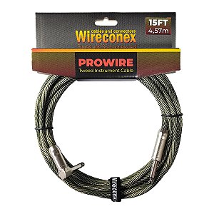Cabo P10 Prowire Em L Tweed Verde/prata 6,10m Wireconex