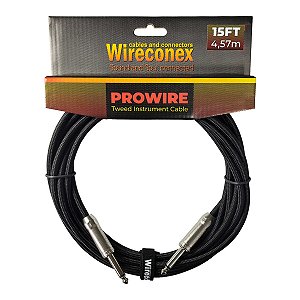 Cabo P10 Prowire Tweed Preto 6,10m (20ft) Wireconex