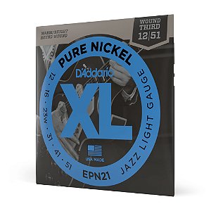 Encordoamento Guitarra .012 D Addario XL Pure Nickel EPN21