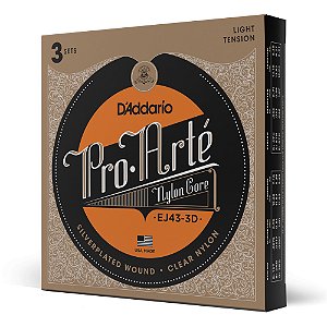 Encordoamento Nylon DAddario Nylon Core 3 Peças EJ43-3D
