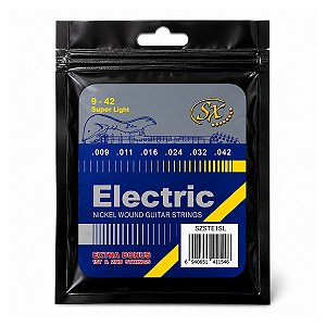 Encordoamento Guitarra Elétrica 009 Aço Níquel Sx