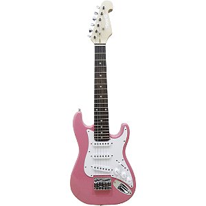 Guitarra Elétrica Infantil Kids Profissional Teg 30 Rosa Thomaz