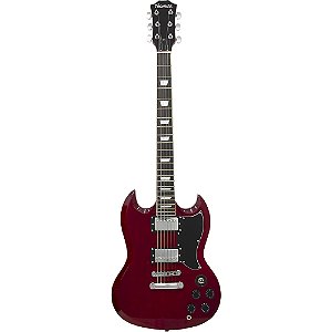 Guitarra Elétrica Sg De Madeira Maciça Thomaz Teg 340 Vermelho