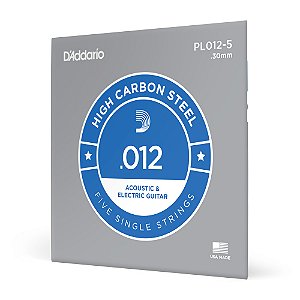 Corda Avulsa Guitarra 10 (C/5) DAddario Plain Steel PL010-5