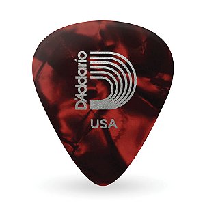 Palheta Celulóide Vermelha Perolada Pesada D Addario 1CRP610