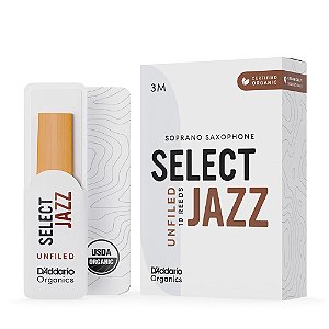 Palheta Sax Soprano 3M (10) DAddario Organic Select Jazz