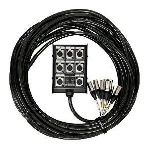 Medusa Multicabo 08 Vias Xlr / Xlr 10 Metros Wireconex