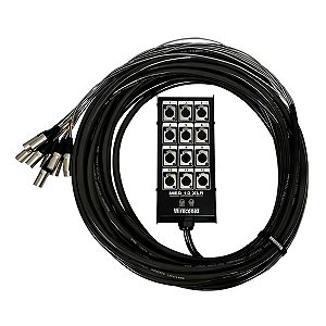 Medusa Multicabo 12 Vias Xlr / Xlr 10 Metros Wireconex