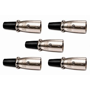 Conector Xlr Macho Linha 05 Unidades Storm