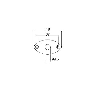 Suporte Para Jack Conexão Instrumentos Preto Gotoh JCB-2 B
