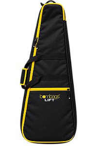 Capa Bag Dupla Bombags Lift para 2 Guitarras Reforçada Preta e Amarela
