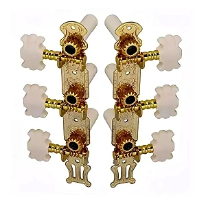 Tarraxas Custom Sound CMH 830 GD Douradas 3+3 para Violão de Nylon