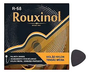 Encordoamento Rouxinol R-58 para Violão Nylon Tensão Média com Bolinha