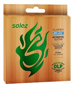 Encordoamento Solez SLAPB11 para Violão de Aço 0.011" Phosphor Bronze DLP