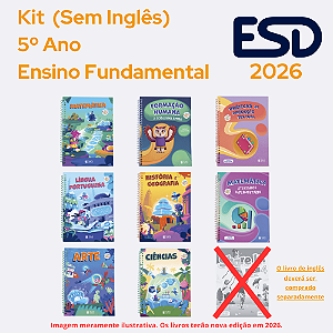 Kit Integrado Livros 5º ano (Sem Inglês) SAS ESD 2026