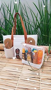 Bolsa de praia multiuso com necessaire