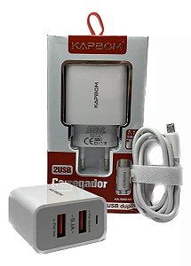 Carregador KapBom 5.1A USB tipo V8