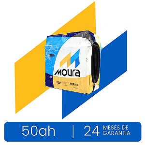 Bateria Moura 50 JD CIVIC HVRV ATÉ 2013-FIT, CITY ACIMA 2014 Ah 24 Meses garantia BASE DE TROCA