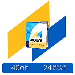 Bateria Moura 40SD HONDA FIT ATÉ 2013 Ah 24 Meses garantia BASE DE TROCA