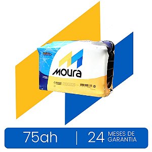 Bateria Moura 75LD/PD FLUENCE-HILUX 2017 A 2026 Ah 24 Meses garantia BASE DE TROCA