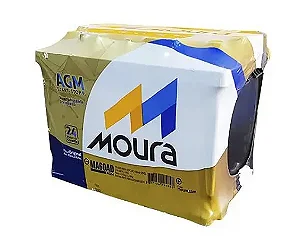 Bateria Automotiva Moura Start-Stop MA60AD AGM 24 meses de garantia CCA600 Valores à Base de Troca