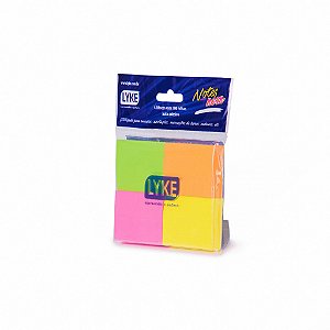 Bloco Adesivo 38x51mm 4 Blocos com 100 fls Cores Neon