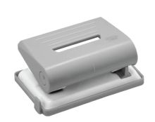 Perfurador Plástico Cinza 2 Furos 10 Folhas com Extensor - LYKE