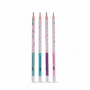 Lápis Grafite HB Fun Tom Pastel com Borracha - Lyke