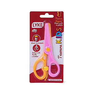 Tesoura Escolar Plástica 14cm Kids  -  Lyke