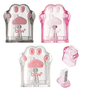 Apontador plástico com Depósito Patinha Transparente Best friendss - BRW