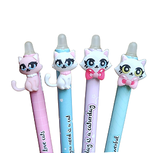 Caneta Apagável Gel Divertida Cat 0.7mm - BRW