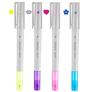 Marca Texto Ponta Dupla com Carimbo - BRW