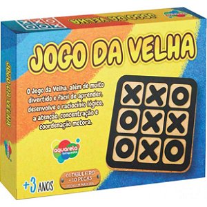 Jogo da Velha em Madeira MDF - Aquarela Brinquedos