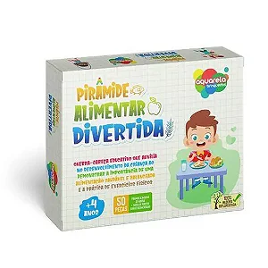 Quebra - Cabeça Pirâmide Alimentar 50 Peças em Madeira - Aquarela