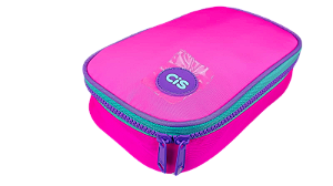Estojo Escolar Box com Divisória Rosa - CiS