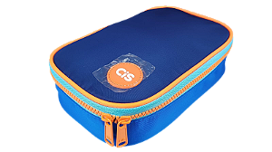 Estojo Escolar Box com Divisória Azul - CiS