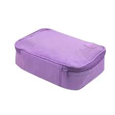 Estojo Nylon Box com Divisória com Elástico Lilás 100 Pens - BRW