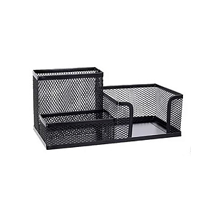 PORTA CANETA/CLIPS/POST IT TN DE METAL PRETO