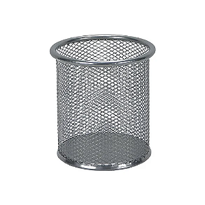 PORTA CANETA TN REDONDO DE METAL PRATA